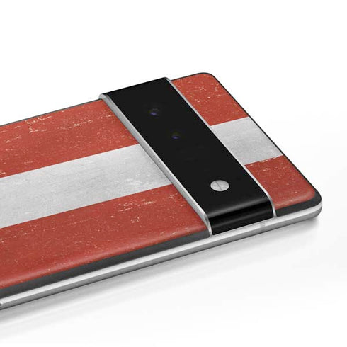 Latvia Flag Distressed Google Pixel 6 Skin